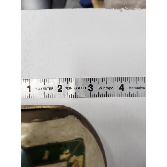 Vintage Brass And Enamel Cloisonne Vase Small Mid Century Modern Abstract India - Picture 9 of 9